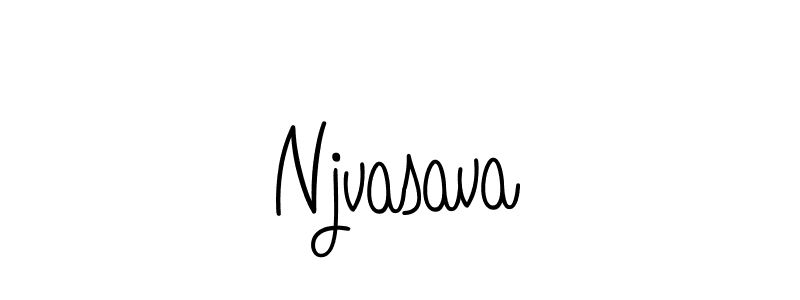 How to make Njvasava name signature. Use Angelique-Rose-font-FFP style for creating short signs online. This is the latest handwritten sign. Njvasava signature style 5 images and pictures png