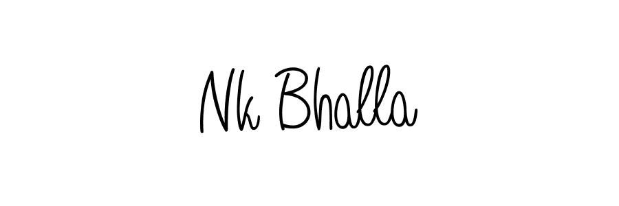 Also we have Nk Bhalla name is the best signature style. Create professional handwritten signature collection using Angelique-Rose-font-FFP autograph style. Nk Bhalla signature style 5 images and pictures png