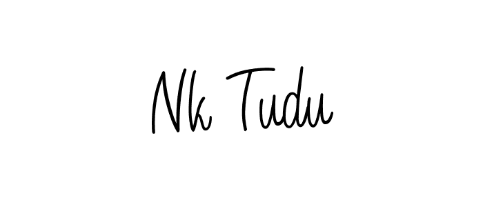 You should practise on your own different ways (Angelique-Rose-font-FFP) to write your name (Nk Tudu) in signature. don't let someone else do it for you. Nk Tudu signature style 5 images and pictures png