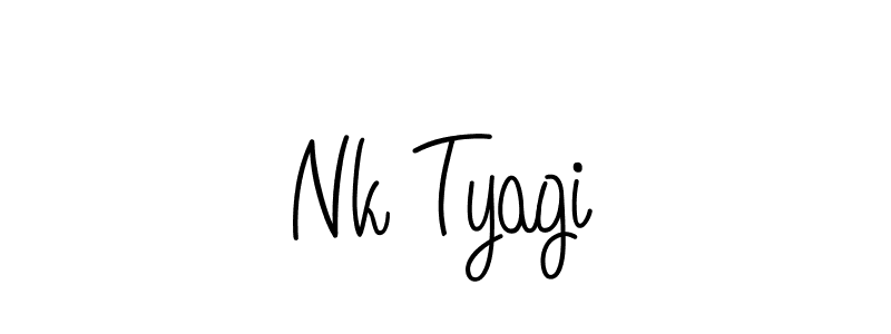 How to make Nk Tyagi name signature. Use Angelique-Rose-font-FFP style for creating short signs online. This is the latest handwritten sign. Nk Tyagi signature style 5 images and pictures png