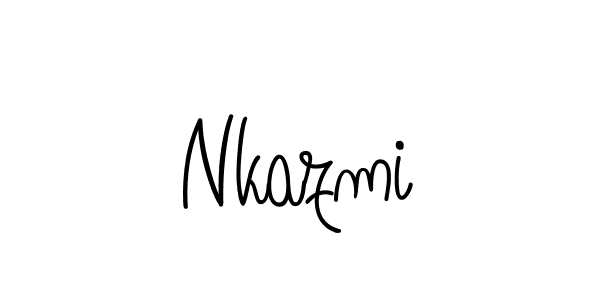 The best way (Angelique-Rose-font-FFP) to make a short signature is to pick only two or three words in your name. The name Nkazmi include a total of six letters. For converting this name. Nkazmi signature style 5 images and pictures png