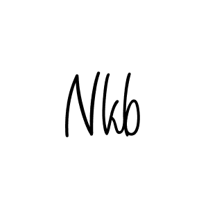 Nkb stylish signature style. Best Handwritten Sign (Angelique-Rose-font-FFP) for my name. Handwritten Signature Collection Ideas for my name Nkb. Nkb signature style 5 images and pictures png