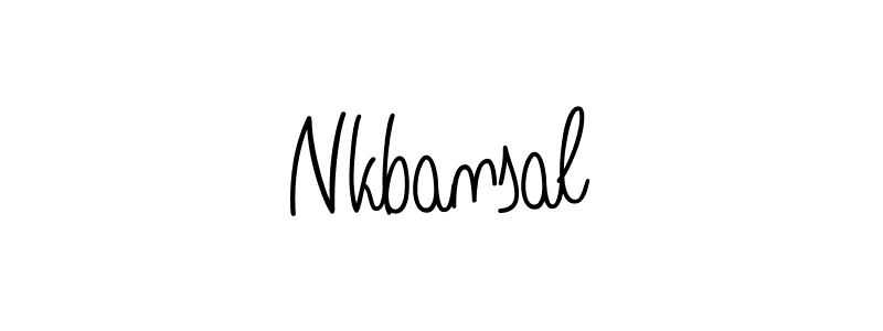 The best way (Angelique-Rose-font-FFP) to make a short signature is to pick only two or three words in your name. The name Nkbansal include a total of six letters. For converting this name. Nkbansal signature style 5 images and pictures png