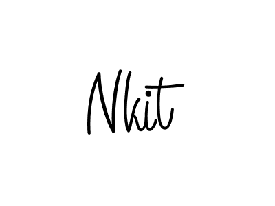 Make a beautiful signature design for name Nkit. With this signature (Angelique-Rose-font-FFP) style, you can create a handwritten signature for free. Nkit signature style 5 images and pictures png