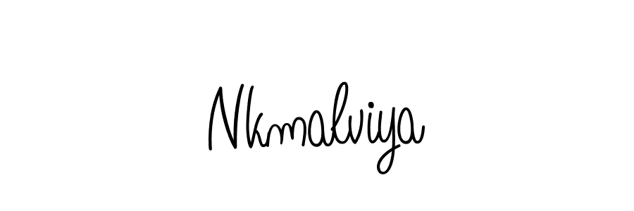 Create a beautiful signature design for name Nkmalviya. With this signature (Angelique-Rose-font-FFP) fonts, you can make a handwritten signature for free. Nkmalviya signature style 5 images and pictures png