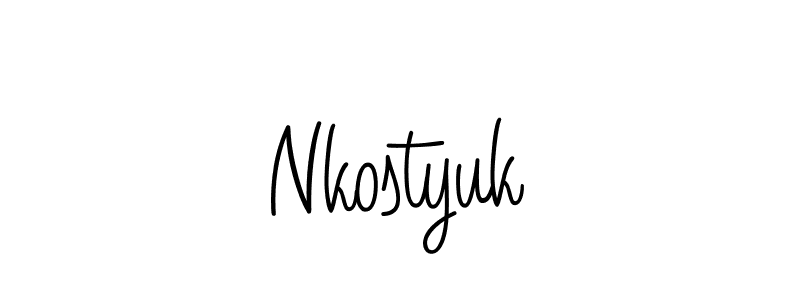 Create a beautiful signature design for name Nkostyuk. With this signature (Angelique-Rose-font-FFP) fonts, you can make a handwritten signature for free. Nkostyuk signature style 5 images and pictures png