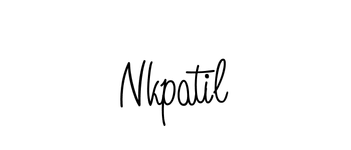 Create a beautiful signature design for name Nkpatil. With this signature (Angelique-Rose-font-FFP) fonts, you can make a handwritten signature for free. Nkpatil signature style 5 images and pictures png