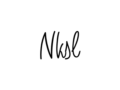 Make a beautiful signature design for name Nksl. Use this online signature maker to create a handwritten signature for free. Nksl signature style 5 images and pictures png