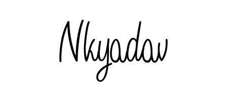 A dynamic signature style for Nkyadav using Angelique-Rose-font-FFP script. Designed to look authentic, handwritten, and professional. Nkyadav signature style 5 images and pictures png