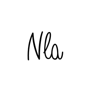 How to make Nla signature? Angelique-Rose-font-FFP is a professional autograph style. Create handwritten signature for Nla name. Nla signature style 5 images and pictures png