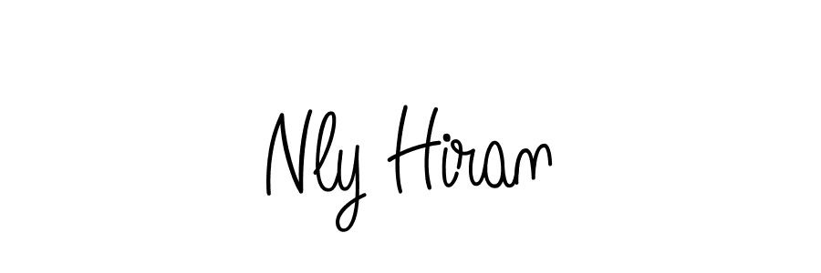 Create a beautiful signature design for name Nly Hiran. With this signature (Angelique-Rose-font-FFP) fonts, you can make a handwritten signature for free. Nly Hiran signature style 5 images and pictures png
