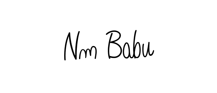 It looks lik you need a new signature style for name Nm Babu. Design unique handwritten (Angelique-Rose-font-FFP) signature with our free signature maker in just a few clicks. Nm Babu signature style 5 images and pictures png