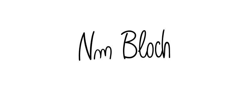 How to make Nm Bloch signature? Angelique-Rose-font-FFP is a professional autograph style. Create handwritten signature for Nm Bloch name. Nm Bloch signature style 5 images and pictures png