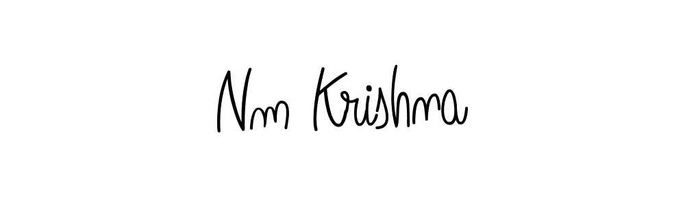 Also we have Nm Krishna name is the best signature style. Create professional handwritten signature collection using Angelique-Rose-font-FFP autograph style. Nm Krishna signature style 5 images and pictures png