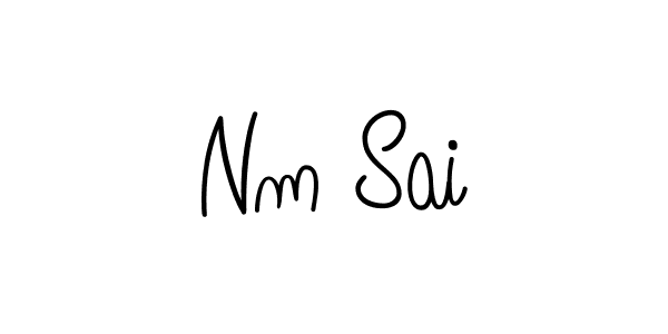 The best way (Angelique-Rose-font-FFP) to make a short signature is to pick only two or three words in your name. The name Nm Sai include a total of six letters. For converting this name. Nm Sai signature style 5 images and pictures png