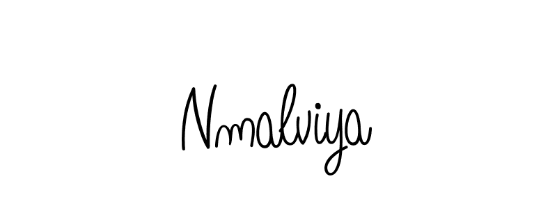 Create a beautiful signature design for name Nmalviya. With this signature (Angelique-Rose-font-FFP) fonts, you can make a handwritten signature for free. Nmalviya signature style 5 images and pictures png