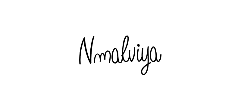 Create a beautiful signature design for name Nmalviya. With this signature (Angelique-Rose-font-FFP) fonts, you can make a handwritten signature for free. Nmalviya signature style 5 images and pictures png