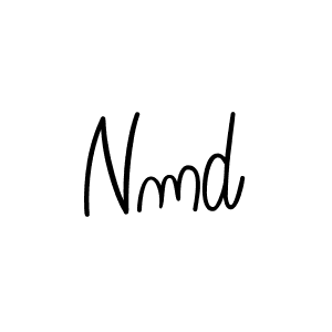 Make a beautiful signature design for name Nmd. With this signature (Angelique-Rose-font-FFP) style, you can create a handwritten signature for free. Nmd signature style 5 images and pictures png