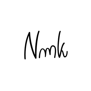 Create a beautiful signature design for name Nmk. With this signature (Angelique-Rose-font-FFP) fonts, you can make a handwritten signature for free. Nmk signature style 5 images and pictures png