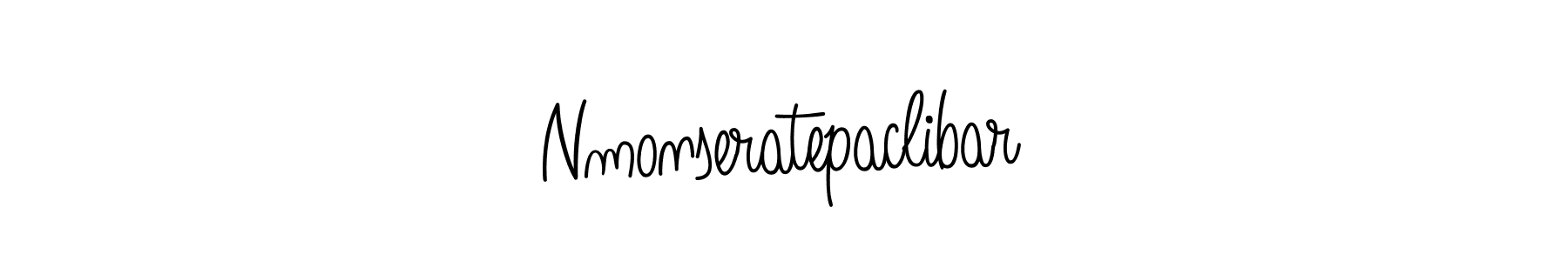Make a beautiful signature design for name Nmonseratepaclibar. With this signature (Angelique-Rose-font-FFP) style, you can create a handwritten signature for free. Nmonseratepaclibar signature style 5 images and pictures png