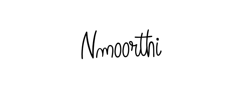 Use a signature maker to create a handwritten signature online. With this signature software, you can design (Angelique-Rose-font-FFP) your own signature for name Nmoorthi. Nmoorthi signature style 5 images and pictures png