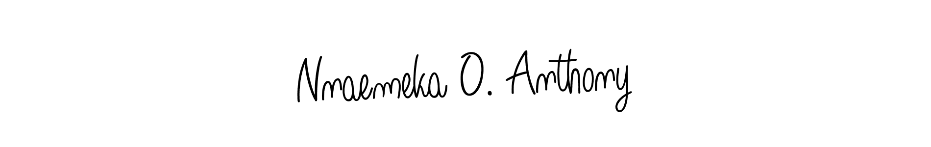 Make a beautiful signature design for name Nnaemeka O. Anthony. With this signature (Angelique-Rose-font-FFP) style, you can create a handwritten signature for free. Nnaemeka O. Anthony signature style 5 images and pictures png