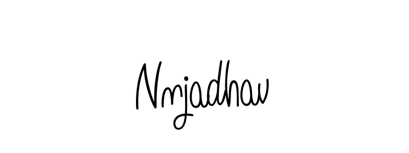 Use a signature maker to create a handwritten signature online. With this signature software, you can design (Angelique-Rose-font-FFP) your own signature for name Nnjadhav. Nnjadhav signature style 5 images and pictures png