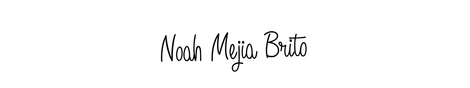 Noah Mejia Brito stylish signature style. Best Handwritten Sign (Angelique-Rose-font-FFP) for my name. Handwritten Signature Collection Ideas for my name Noah Mejia Brito. Noah Mejia Brito signature style 5 images and pictures png