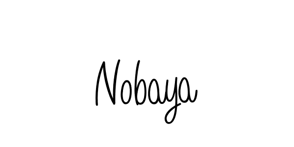 You should practise on your own different ways (Angelique-Rose-font-FFP) to write your name (Nobaya) in signature. don't let someone else do it for you. Nobaya signature style 5 images and pictures png