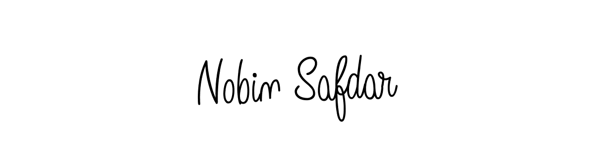 How to make Nobin Safdar name signature. Use Angelique-Rose-font-FFP style for creating short signs online. This is the latest handwritten sign. Nobin Safdar signature style 5 images and pictures png