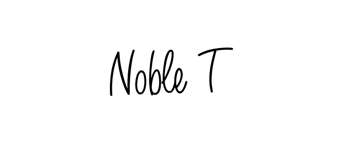 The best way (Angelique-Rose-font-FFP) to make a short signature is to pick only two or three words in your name. The name Noble T include a total of six letters. For converting this name. Noble T signature style 5 images and pictures png