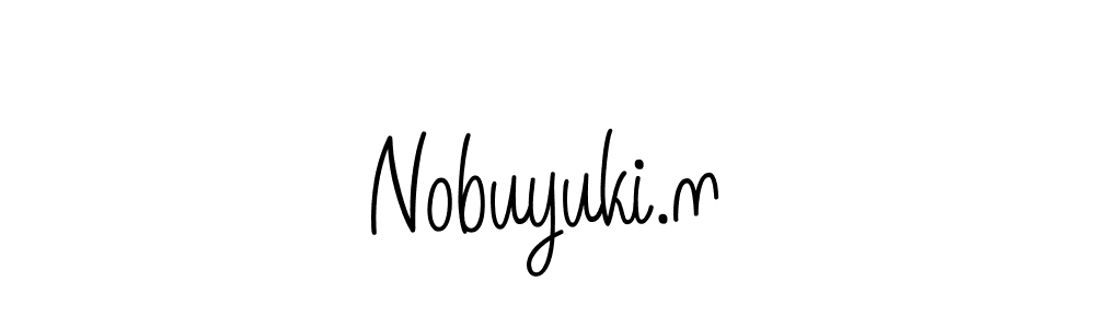 Nobuyuki.n stylish signature style. Best Handwritten Sign (Angelique-Rose-font-FFP) for my name. Handwritten Signature Collection Ideas for my name Nobuyuki.n. Nobuyuki.n signature style 5 images and pictures png