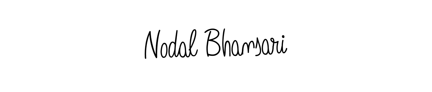 The best way (Angelique-Rose-font-FFP) to make a short signature is to pick only two or three words in your name. The name Nodal Bhansari include a total of six letters. For converting this name. Nodal Bhansari signature style 5 images and pictures png