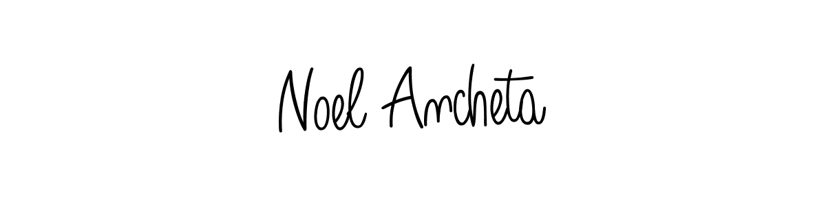 You should practise on your own different ways (Angelique-Rose-font-FFP) to write your name (Noel Ancheta) in signature. don't let someone else do it for you. Noel Ancheta signature style 5 images and pictures png