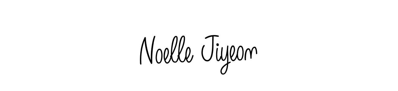 The best way (Angelique-Rose-font-FFP) to make a short signature is to pick only two or three words in your name. The name Noelle Jiyeon include a total of six letters. For converting this name. Noelle Jiyeon signature style 5 images and pictures png