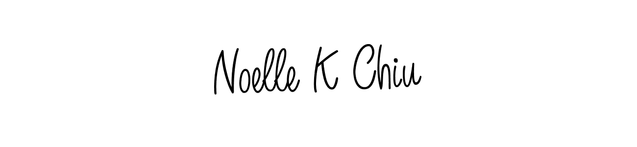 How to make Noelle K Chiu name signature. Use Angelique-Rose-font-FFP style for creating short signs online. This is the latest handwritten sign. Noelle K Chiu signature style 5 images and pictures png