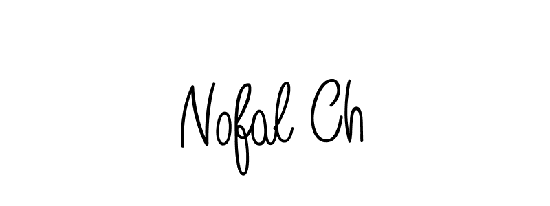 Use a signature maker to create a handwritten signature online. With this signature software, you can design (Angelique-Rose-font-FFP) your own signature for name Nofal Ch. Nofal Ch signature style 5 images and pictures png