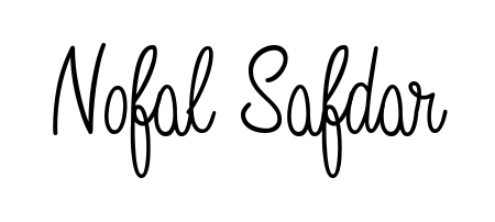 Master the art of signing with Nofal Safdar written in fluent Angelique-Rose-font-FFP script. A great template to practice and refine your handwriting. Nofal Safdar signature style 5 images and pictures png