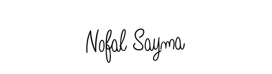 How to Draw Nofal Sayma signature style? Angelique-Rose-font-FFP is a latest design signature styles for name Nofal Sayma. Nofal Sayma signature style 5 images and pictures png