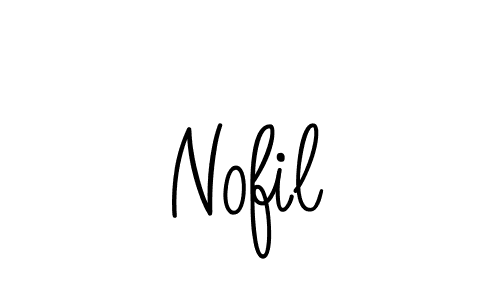 Create a beautiful signature design for name Nofil. With this signature (Angelique-Rose-font-FFP) fonts, you can make a handwritten signature for free. Nofil signature style 5 images and pictures png