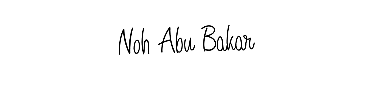 The best way (Angelique-Rose-font-FFP) to make a short signature is to pick only two or three words in your name. The name Noh Abu Bakar include a total of six letters. For converting this name. Noh Abu Bakar signature style 5 images and pictures png
