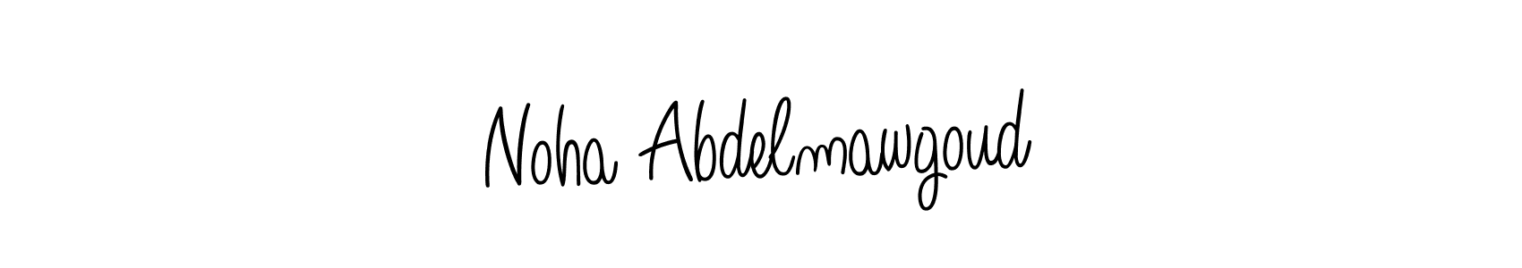 Design your own signature with our free online signature maker. With this signature software, you can create a handwritten (Angelique-Rose-font-FFP) signature for name Noha Abdelmawgoud. Noha Abdelmawgoud signature style 5 images and pictures png