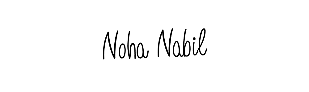 Make a beautiful signature design for name Noha Nabil. With this signature (Angelique-Rose-font-FFP) style, you can create a handwritten signature for free. Noha Nabil signature style 5 images and pictures png