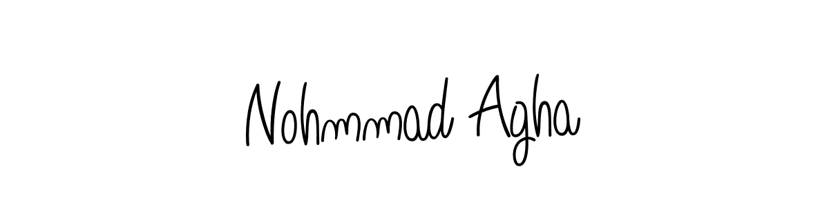 How to Draw Nohmmad Agha signature style? Angelique-Rose-font-FFP is a latest design signature styles for name Nohmmad Agha. Nohmmad Agha signature style 5 images and pictures png