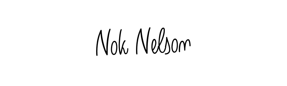 Also we have Nok Nelson name is the best signature style. Create professional handwritten signature collection using Angelique-Rose-font-FFP autograph style. Nok Nelson signature style 5 images and pictures png