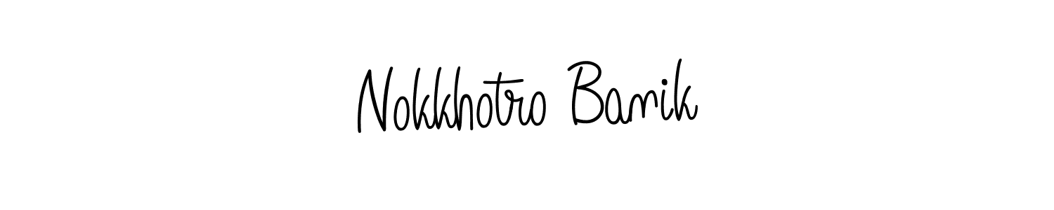 Also You can easily find your signature by using the search form. We will create Nokkhotro Banik name handwritten signature images for you free of cost using Angelique-Rose-font-FFP sign style. Nokkhotro Banik signature style 5 images and pictures png