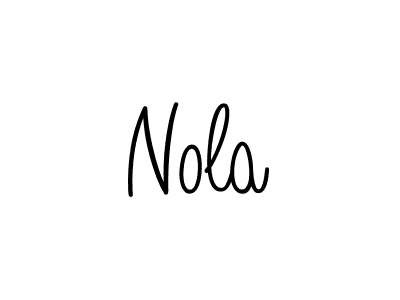 You should practise on your own different ways (Angelique-Rose-font-FFP) to write your name (Nola) in signature. don't let someone else do it for you. Nola signature style 5 images and pictures png