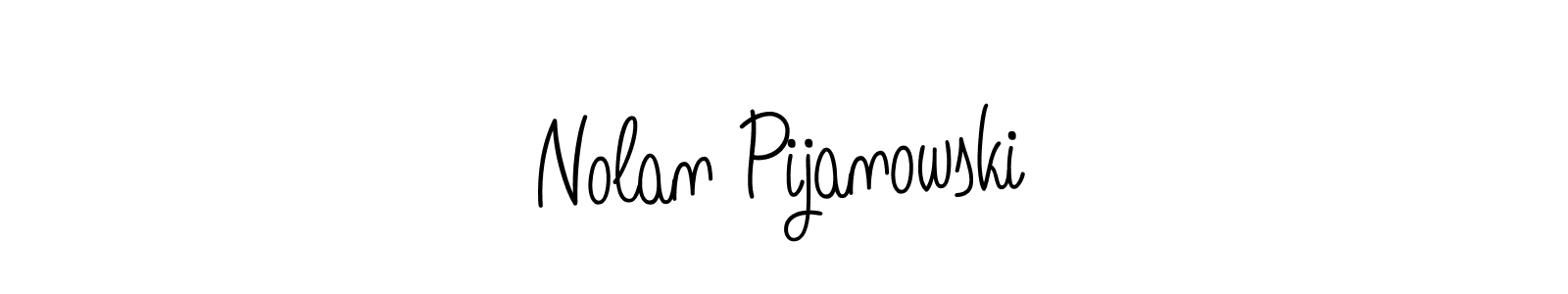 Use a signature maker to create a handwritten signature online. With this signature software, you can design (Angelique-Rose-font-FFP) your own signature for name Nolan Pijanowski. Nolan Pijanowski signature style 5 images and pictures png