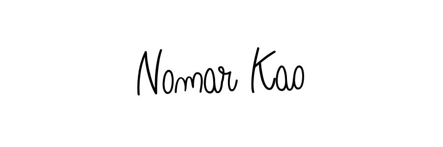 if you are searching for the best signature style for your name Nomar Kao. so please give up your signature search. here we have designed multiple signature styles  using Angelique-Rose-font-FFP. Nomar Kao signature style 5 images and pictures png