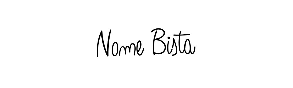 Use a signature maker to create a handwritten signature online. With this signature software, you can design (Angelique-Rose-font-FFP) your own signature for name Nome Bista. Nome Bista signature style 5 images and pictures png